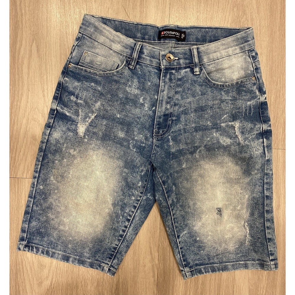 VINTAGE Southpole JNCO Shorts Mens 30 Blue Slim Denim Jean Jorts Skater Y2K